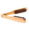 Chazcool Double Sided Bristle Hair Brush, Clamp Hair Brush Use for Smoothing and Straight Hair Styles, Wooden Hair Straightening Brush