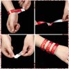 Teling 500 Pack VIP Plastic Wristbands Party Wristbands for Events VIP Custom Wristbands Plastic Bracelets Wristbands Waterproof Wrist Bands Arm Bands for Events Concerts (Holographic Red)