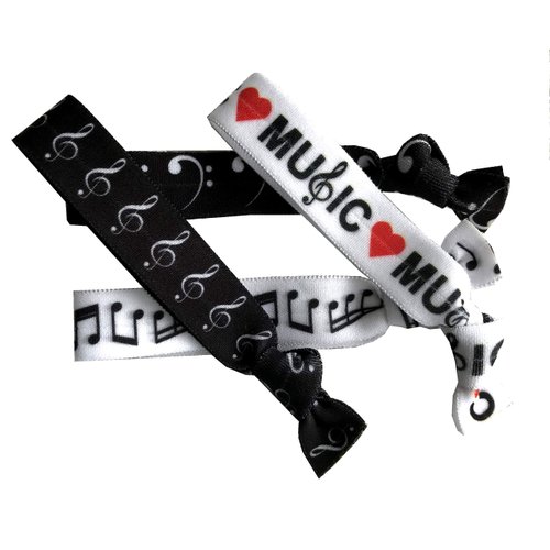 8 Piece Music Hair Elastic Set - Accessories for Musicians, Women, Girls, Teachers, Duet Partners, Band Classmates, Music and Singing Classmates and Friends, Music Decoration