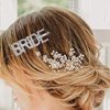 Messen Wedding Accessories Letters Bobby Hair Pins Headwear Luxury Crystal Rhinestones Hair Clips for Bride Sparkle Hair Barrette Jewellery (2 Pieces,2x BRIDE)