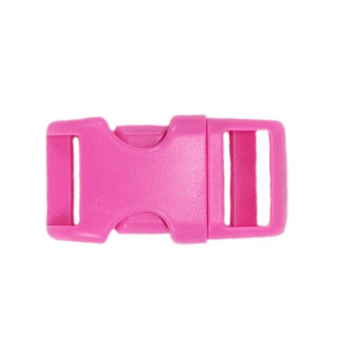 Paracord Planet 5/8 Inch Contoured Side Release Buckle (Bright Pink, 50 Pack)