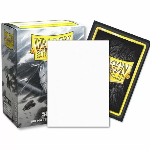 Dragon Shield Standard Size Card Sleeves – Matte Dual Snow 100CT – MTG Card Sleeves are Smooth & Tough – Compatible with Pokemon, Yugioh, & Magic The Gathering
