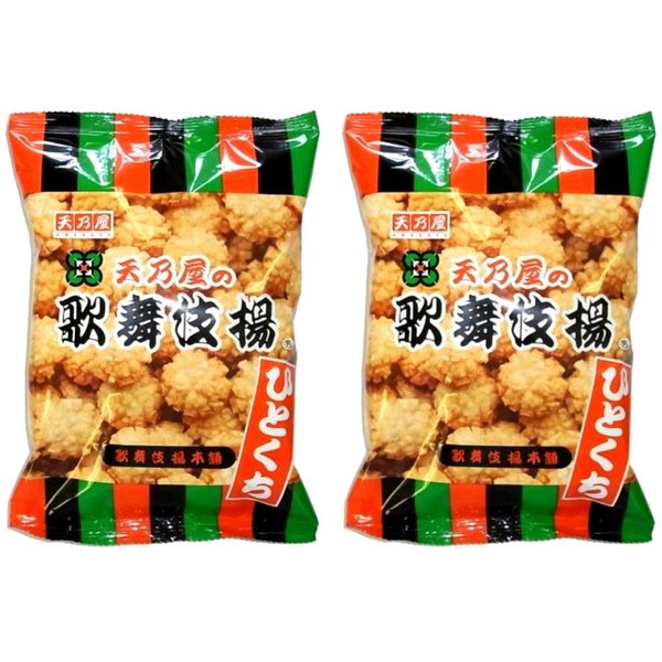 AMANOYA Kabukiage,Japanese Rice Cracker,Soy sauce taste,2 packs No.a181