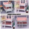 UPKOCH Doll Bunk Bed Mini House Furniture Miniature Furniture Mini Furniture Models Doll House Bunk Bed Toy Mini Bunk Bed Model Mini House Accessory Doll House Decoration Bed Miniatures