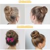 TsMADDTs Ring Style Bun Maker Set - 7 Golden Bun Makers, 5 Hair Ties, 20 Bobby Pins for Chignon Hairstyles