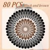 80 Pcs 2.7" Big Metal No Slip Snap Hair Barrettes and Pins for Women, Girls, and Teens - Hair Accessories Gift Set (Black, Brown)