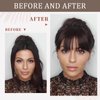 Clip In Bangs-Fake Bangs Hair Clip Dark Brown Clip On Bangs Real Human Hair Air Curtain Bangs For Women Clips Wispy Bangs Hair Extensions Fringe With Temples Hairpieces Curved Bangs For Daily Wear