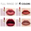 CARSLAN 4pcs Lustrous Lipstick Red Lip Gift Box Cream Finish Long-Lasting Hydrating Lipstick Non-Sticky for Women