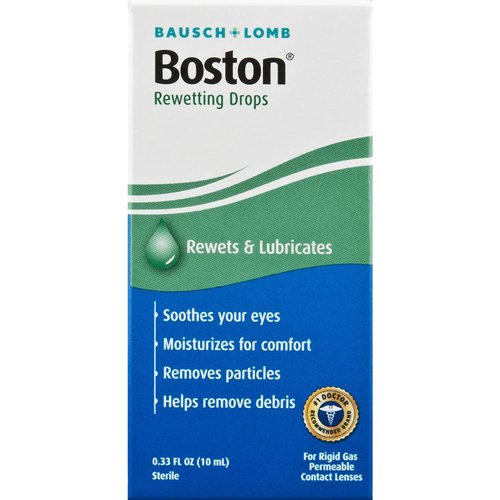 Bausch+Lomb Rewetting Drops for Rigid Gas Permeable Contact Lenses, 1/3-Ounce Bottles (Pack of 3)
