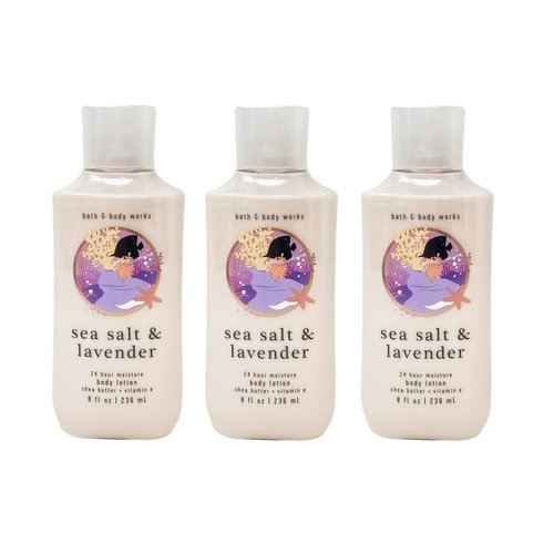 Bath & Body Works Sea Salt & Lavender 3 Pack Of Body Lotion.