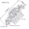 Hapibuy Crystal Wedding Hair Comb Bridal Hair Comb Pearl Wedding Headpiece Silver Hair Accessories