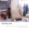 Angoily Mini Doll House Ladder Miniature Dollhouse Staircase 1 12 Scale Wooden Handrail Steps Model for Fairy Garden Mini House Furniture Micro Landscape Decorations Tiny Staircase Model