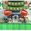 Football Theme Party Supplies - Including HAPPY BIRTHDAY Banner, Football Foil Balloons, Cake Topper, Tablecloth, Balloons for Game Day, and Football Birthday party Decorations