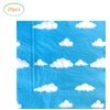 Hqyybf Blue Sky White Clouds Birthday Party Supplies, 20 Plates and 20 Napkins, Blue Sky Cartoon Theme Birthday Party Decorations for Baby Kids Shower