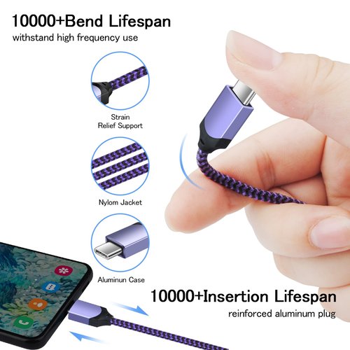 USB C Pixel 7 Charger Cable Fast Charging 6FT Android Type C Phone Charger Cord 2Pack for Google Pixel 9 Pro XL 8a 8 Pro 7a 7 Pro 7 6a 6 Pro 5a 5 4a;Motorola Razer/One 5G UW/Edge 5G UW,Moto G Stylus