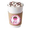 Love Bomb Heart Themed Hot Cocoa Bomb Packaging Sticker Labels for Valentine's Day, Total of 40 2" Circle Stickers (20 Sets of 2) by AmandaCreation