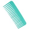 NuAngela Wide Tooth Hair Comb No Static, Detangling Styling Comb For Thick Long Curly Hair, No Handle Round Teeth, Reduce Hair Loss&Breakages, Shower Shampoo Detangler Comb For Women Men (Cyan)