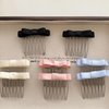 2 Pcs Black Ribbon Bowtie Hair Comb Sweet Ballet Bowknot Hairpin Hair Styling Comb Hair Pin For Side Hair Korean Headdress Bowknot Hair Accessories