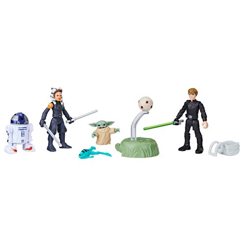 STAR WARS Mission Fleet, 2.5-Inch Scale Grogu Action Figure Set with 4 Figures & 7 Accessories, Toys for 4 Year Old Boys & Girls
