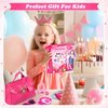 Little Girl Purse, Toddler Purse with Pretend Makeup Set, Hagpo Kids Play Purse Toys with Handbag, Heels, Princess Jewelry, Birthday Toys for Girls Ages 3 4 5 6
