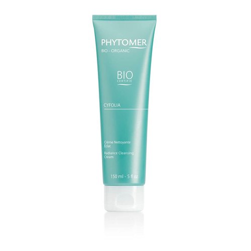 Phytomer Cyfolia Organic Cleansing Cream | Healthy, All-Natural Facial Cleanser | Certified Organic | Gentle Face Cleanser & Makeup Remover | Radiant, Glowing, Softer Skin | 150 ml