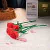 3 Pack - Rose Flower Bouquet Building Block Set for Adults, Mini Flowers Blcoks Building Kits Table Centerpiece Gift for Women, Not Compatible with Logo Botanical Collection (Red)