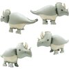 4D Wildlife Jungle Triceratops Dinosaur Balloon Wild One Safari Forest Woodland Animal Dino Party Supplies, 4 Pack Self-Standing Dinosaur Foil Balloons Cute Matte Dinosaur Balloons Dino Birthday Decor