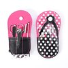 Spove Polka Dot Flip Flop Design Girls Manicure Sets Nail Care Kit SPA Party Favors for Women Bulk Gifts 6 Kits