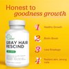 Gray Hair Rescind with Catalase - Anti-Gray Hair Supplements for Men and Women, Hair Vitamins Biotin, Saw Palmetto, Antiaging, Restores Natural Hair Color and Reverses Gray Hair at The Root