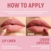 VIOLA HOUSE Lipstick Lip Liner Set, Matt Lipstick Liquid, Lip Liner Waterproof and Non-Fading, Nude Lip Liner Lip Gloss. (7)