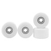 Teak Tuning Apex 71D Urethane Fingerboard Wheels, New Street Shape, 7.7mm Diameter, Ultra Spin Bearings - Made in The USA - White Snow Colorway