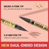 Microblading Eyebrow Pen - Eyebrow Pen 2-in-1 Dual-Ended Eyebrow Pencil with Micro-Fork Tip & Precise Brush-Tip Create Hair-Like Brows, Natural Brow Eyebrow Pen, Long Lasting, Light Brown