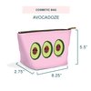 Studio Oh! Cosmetic Bag for Makeup & Toiletries Avocadoze - Fully Lined, Spacious Size: 8.25" W x 5.5" H x 2.75" D Clutch Pouch with Full Zip Closure