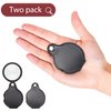 TEOYALL 10X Small Magnifying Glass, 2 PCS Mini Pocket Magnifier Folding Magnify Glass with Rotating Protective Holster