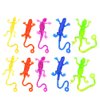 STOBOK Sticky Lizard, 12pcs Funny Sticky Toy Lizard Toy Sticky Hands Lizard Gecko Figures Toys Stretchy Sticky Lizards Toys for Cosplay, Party Favors (Random Color)