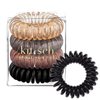 Kitsch Spiral Hair Ties for Women, Coil Hair Ties for Thick Hair, No Crease Hair Tie, Spiral Hair Ties No Damage, Hair Coils & Phone Cord Hair Ties for Thin Hair, Hair Ties Spiral, 4pcs (Brunette)