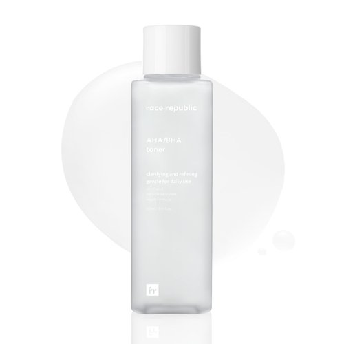 Face Republic AHA/BHA Toner 160ml 5.41 fl oz | Clarifying & Refining | Pore Care, Gentle Exfoliation | AHA BHA PHA LHA | for Oily, Sensitive Skin | Vegan Korean Skincare