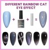 Makartt Gel Nail Polish, Universal Rainbow Cat Eye Gel Nail Polish 10ml Holographic 9D Sparkly Hole Cat Eye Glitter Spring Gel Polish with Magnet Stick Soak Off UV/LED Manicure Nail Art Designs