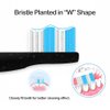 Replacement Toothbrush Heads Compatible with fairywill Electric Toothbrush, Model FW-507/FW-508/2011/959/917/551, D1/D3/D7/D8,W Shape Design Planted with Nylon Bristle (6 Pack - Black)