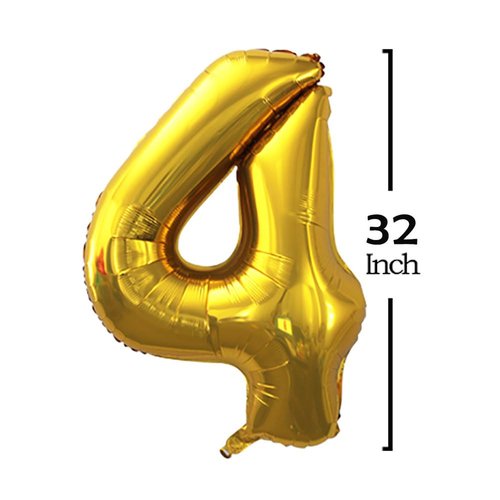 GOER 2024 Foil Number Balloons for 2024 New Year Eve Festival Party Supplies Graduation Decorations (Gold,32 Inch)