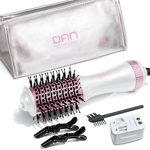 Dual Voltage Hair Dryer Brush,Travel Hair Dryer Brush,Hair Dryer Brush,Blow Dryer Brush,Small Hair Dryer Brush,4 in 1 Hair Dryer and Styler Volumizer,110V-120V/220V-240V