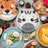 60Pcs Jungle Safari Party Paper Plates Jungle Zoo Animal Print Party Supplies 7"Animal Shaped Plates Safari Theme Party Plates for Baby Shower Jungle Animal Theme Birthday Party Decorations