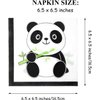 40 Pcs Panda Baby Themed Party Supplies Set, Panda Baby Cake Plates and Napkins Disposable Tableware Set, Birthday Party Decorations for Boys Girls and Baby Shower 20 Serves