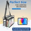 Mildbeer Clear Messenger Bag with 2 Compartments, Small Clear Crossbody Tote Bag for Stadium Events Concerts Festivals