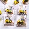 Buttools Valentines Day Gifts for Kids-24 Pack Valentines Cards with Construction Vehicles Toys Car for Kids Classroom Exchange Cards for Toddlers Girls Boys School Party Favors