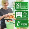 INNOTAK Lucky Family Green Compost Bags for Kitchen Countertop Bin 1.3 up to 1.6 Gallon - 100% Compostable Food Waste Trash Repurpose - Perfect Biodegradable Organic Eco Friendly - 50 Bags per Roll