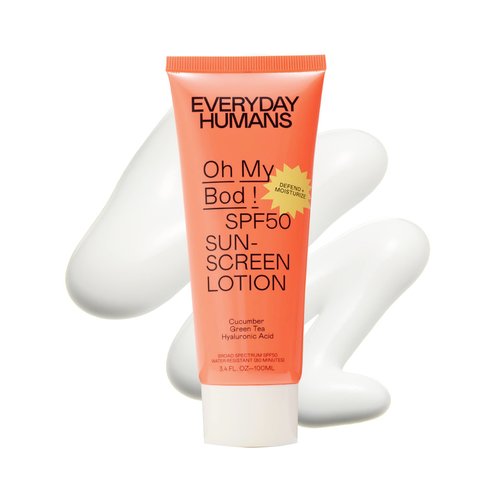 Everyday Humans Oh My Bod SPF50 Sunscreen Body Lotion 3.4 oz | Travel Ultra Light &amp; Invisible SPF...