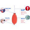 RVDKBULB Compact Silicone Douche Kit, Pocket Size - Reusable Travel Douche Bag, 24 Fl Oz Capacity, Red