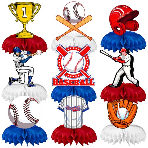 9 Pcs Baseball Centerpieces Baseball Party Decorations Baseball Table Decorations Baseball Birthday Decorations Baseball Party Supplies