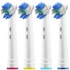 Professional White Replacement Toothbrush Heads w/ 3D Whitening, Compatible with Oral-B Braun Electric Toothbrush- 4 Pro Style- Fits The Oralb Kids Care 1000 Etc.